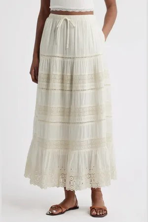 Treasure & Bond Lace Inset Maxi Skirt in at Nordstrom, Size Medium