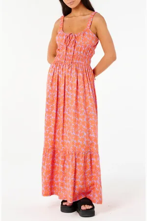 Rip Curl Neon Isles Tiered Maxi Dress in at Nordstrom, Size Xx-Small