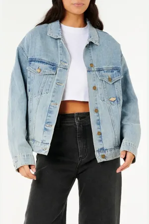 Rip Curl Cruisin Oversize Denim Jacket in at Nordstrom, Size X-Small