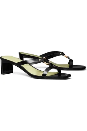 Tory Burch Ring Hardware Slide Sandal in Perfect Black /Mint Green at Nordstrom, Size 5