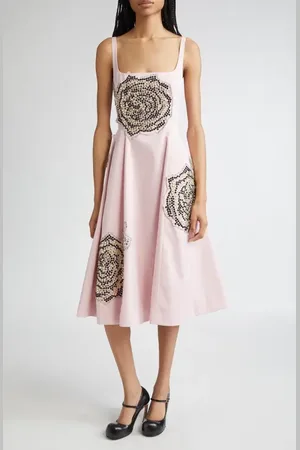 Marni Embellished Balloon Fit & Flare Taffeta Midi Dress in at Nordstrom, Size 8 Us