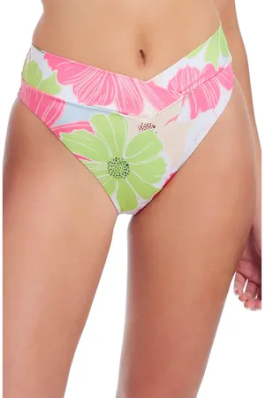 Sanctuary Charming Floral V-Front High Cut Bikini Bottoms in at Nordstrom, Size Medium
