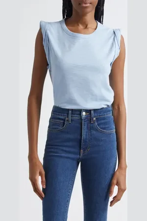 VERONICA BEARD Dree Slub Pima Cotton Muscle T-Shirt in at Nordstrom, Size X-Large