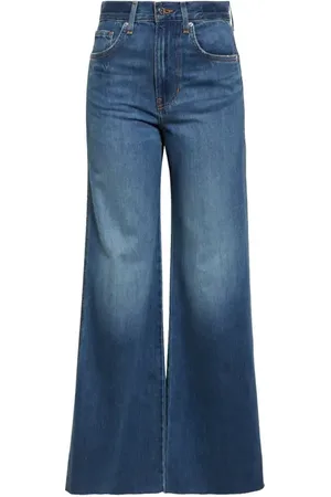 VERONICA BEARD Kasey Raw Hem Mid Rise Wide Leg Jeans in at Nordstrom, Size 28