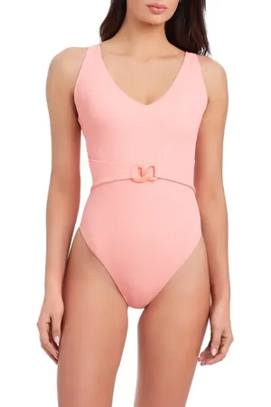 Sanctuary Stay Connected Belted One-Piece Swimsuit in at Nordstrom, Size Small