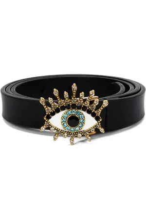 Kurt Geiger Evil Eye Leather Belt in at Nordstrom, Size Small