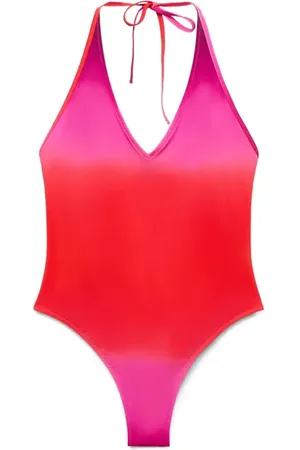 MANGO Halter Neck One-Piece Swimsuit in at Nordstrom, Size Large