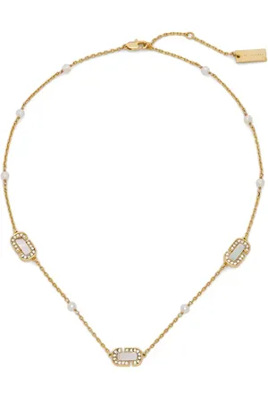 Marc Jacobs J Marc Luxe Mother-of-Pearl Station Chain Necklace in at Nordstrom