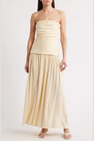 FAITHFULL THE BRAND Hedy Strapless Drop Waist Maxi Dress in at Nordstrom, Size Large