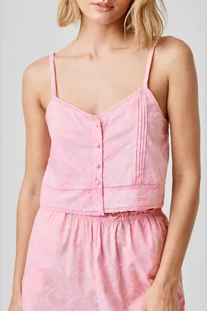Florence By Mills Front Button Crop Tank in at Nordstrom, Size Xx-Small