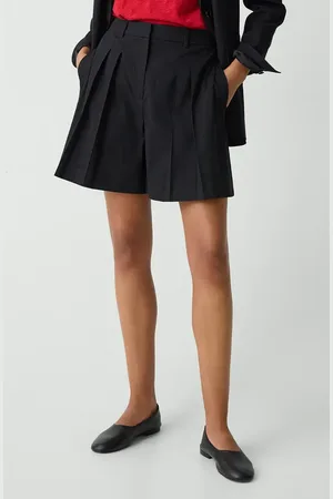 THEORY Pleated Linen Blend Shorts in at Nordstrom, Size 14