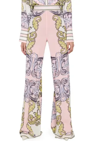 ALICE+OLIVIA Athena Scarf Print Wide Leg Pants in at Nordstrom, Size 0