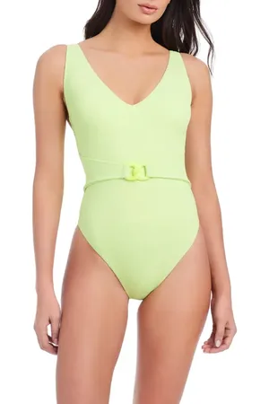 Sanctuary Stay Connected Belted One-Piece Swimsuit in at Nordstrom, Size Medium