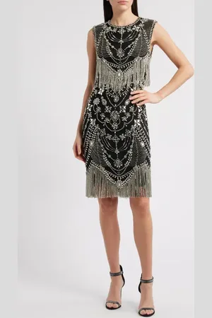 Naeem Khan Beaded Fringe Cocktail Dress in at Nordstrom, Size 8