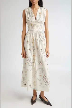 Altuzarra Fie Figurative Tattoo Print Midi Dress in at Nordstrom, Size Large