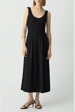 THEORY Bleeck Texture Sleeveless Midi Dress in at Nordstrom, Size Small