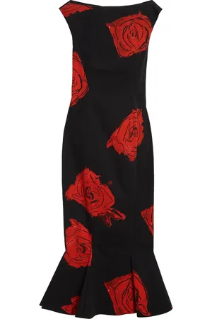 Marni Juno Floral Print Compact Cotton Poplin Dress in at Nordstrom, Size 4 Us