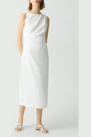 THEORY Shoulder Drape Linen Blend Dress in at Nordstrom, Size 00