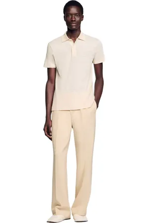 Sandro Linen polo shirt in at Nordstrom, Size Medium
