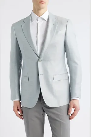 Emporio Armani Viscose Sharkskin Sport Coat in at Nordstrom, Size 38 Us