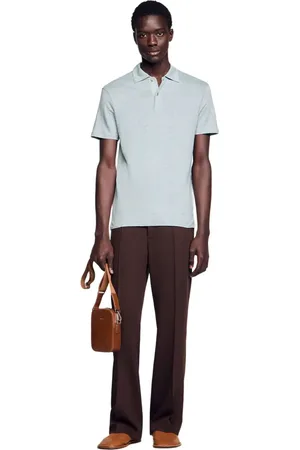 Sandro Linen polo shirt in at Nordstrom, Size Medium