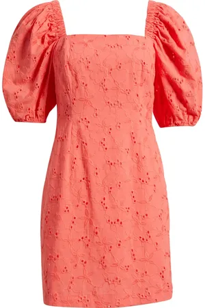 Anne Klein Cotton Eyelet Minidress in at Nordstrom, Size 8