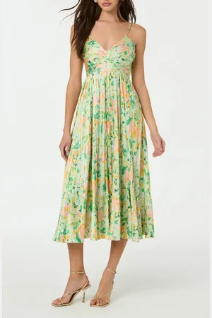 ASTR Maeve Floral Midi Sundress in at Nordstrom, Size X-Small