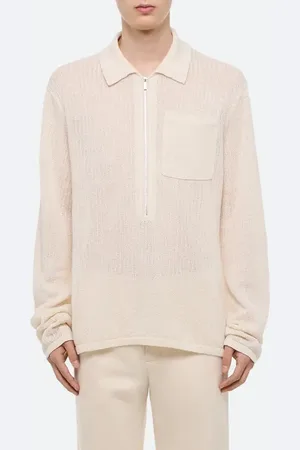 Helmut Lang Half Zip Linen Sweater in at Nordstrom, Size Small