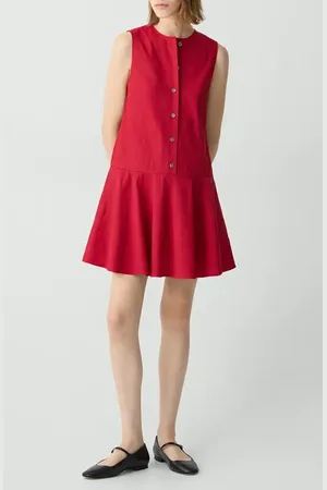 THEORY Sleeveless Linen Blend Minidress in at Nordstrom, Size Small