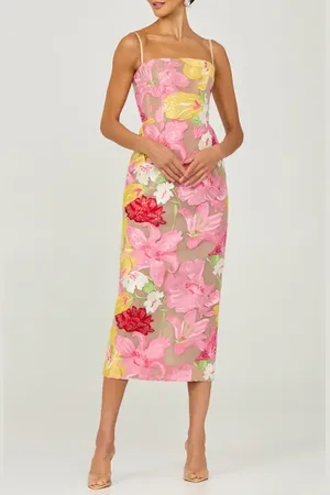 HELSI Gemma Floral Appliqu?? Sequin Midi Dress in at Nordstrom, Size X-Large