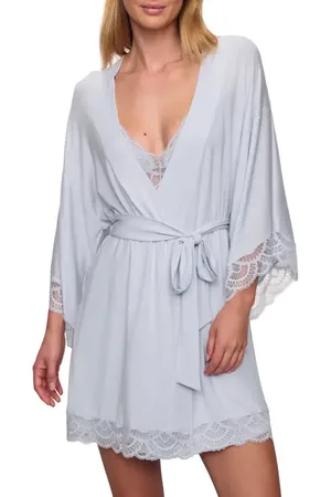 Eberjey Mariana Lace Trim Jersey Robe in at Nordstrom, Size X-Small
