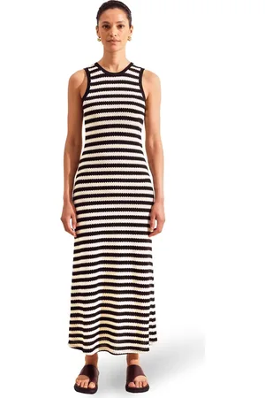 Ro&Zo Stripe Knit Midi Dress at Nordstrom, Size 4