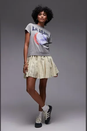 Topshop Stripe Flippy Cotton Miniskirt in at Nordstrom, Size 2 Us