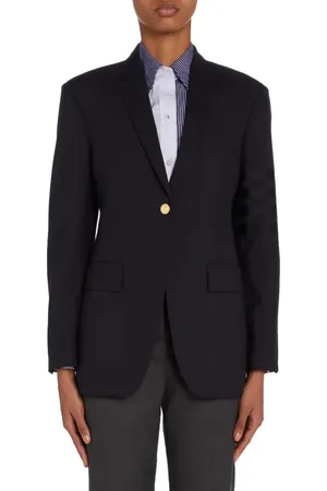 Thom Browne Single Breasted Wool Twill Blazer in at Nordstrom, Size 8 Us
