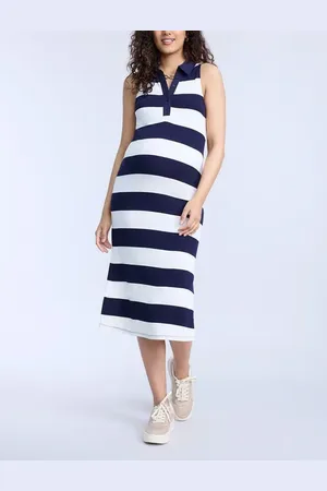 Motherhood Maternity Collared Sleeveless Polo Midi Dress in at Nordstrom, Size Small