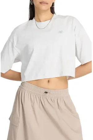 New Balance Oversize Crop Cotton Jersey T-Shirt in at Nordstrom, Size X-Small