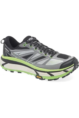 Hoka One One Mafate Speed 2 Sneaker in Black /Electric Green at Nordstrom, Size 11