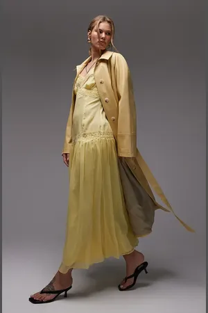 Topshop Lace & Chiffon Maxi Slipdress in at Nordstrom, Size 0 Us