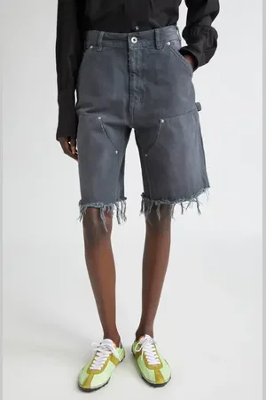 Maison Margiela Studded Denim Cutoff Carpenter Shorts in at Nordstrom, Size 31