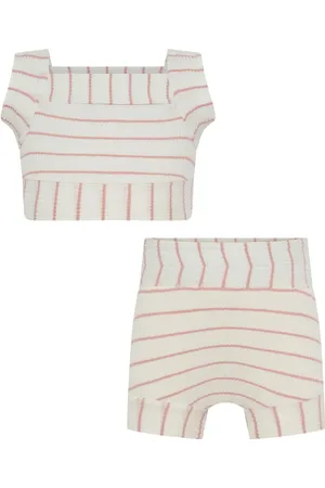 TINY TRIBE Stripe Rib Tank & Shorts Set in at Nordstrom, Size 3-6M