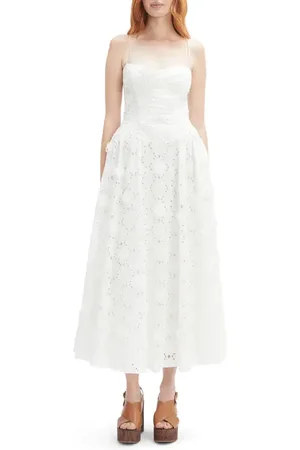 Bardot Estie Broderie Anglaise Cotton Maxi Dress in at Nordstrom, Size 2