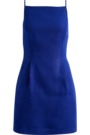 Madewell High Neck Sleeveless Linen Minidress in at Nordstrom, Size 16