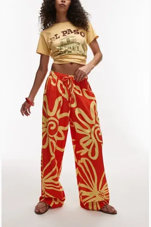 Topshop Floral Print Balloon Leg Pants in at Nordstrom, Size Small
