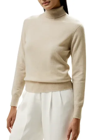 Lilysilk Pure Cashmere Turtleneck Sweater in at Nordstrom, Size Small
