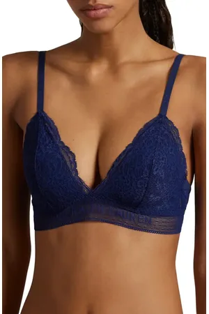 Ralph Lauren Lace & Stretch Cotton Rib Triangle Bralette in at Nordstrom, Size X-Small