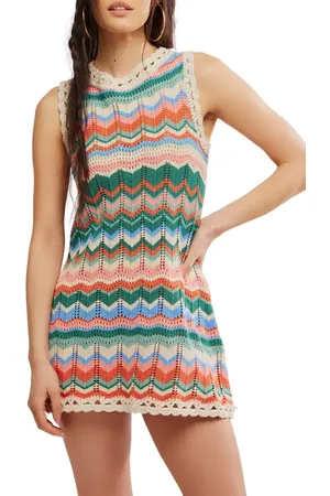 Free People Sandy Mae Crochet Minidress in at Nordstrom, Size Medium