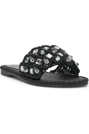 Jessica Simpson Brennara Crystal Embellished Slide Sandal in at Nordstrom, Size 7.5