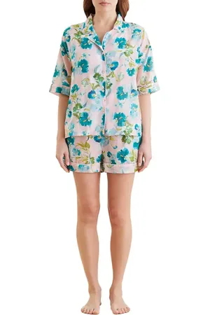 Papinelle Audrey Floral Cotton & Silk Short Pajamas in at Nordstrom, Size Small
