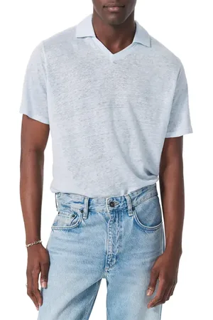 RAG&BONE Johnny Collar Linen Polo in at Nordstrom, Size Large