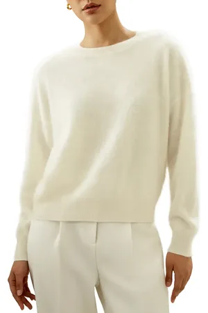 Lilysilk Classic Round Neck Cashmere Sweater for Women in at Nordstrom, Size Small